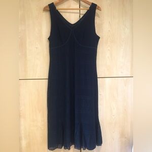 ALFANI Black Lace V-Neck Sleeveless Midi Dress